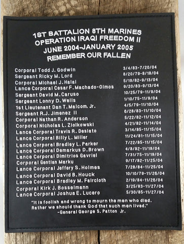 Fallen Marines of 1/8 Patch