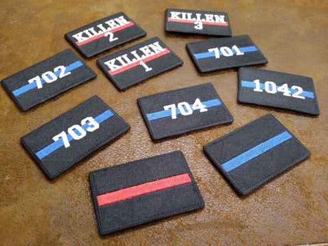Thin Blue/Red Line Customizable Patch