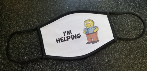 Simpsons I'm Helping CLOTH Face Mask