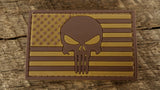 Punisher Skull on Flag PVC Patch