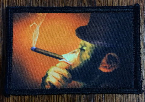 Monkey Smoking Cigar Patch